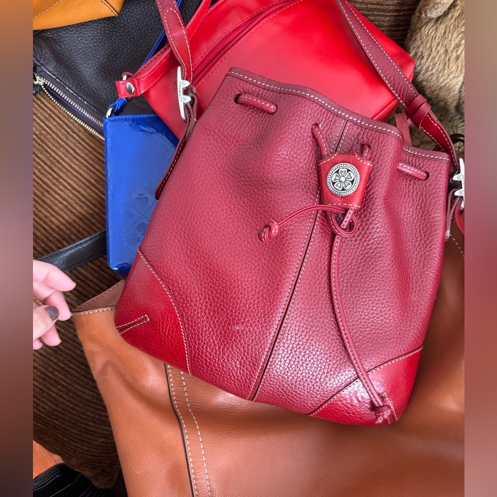 brighton cross body leather red